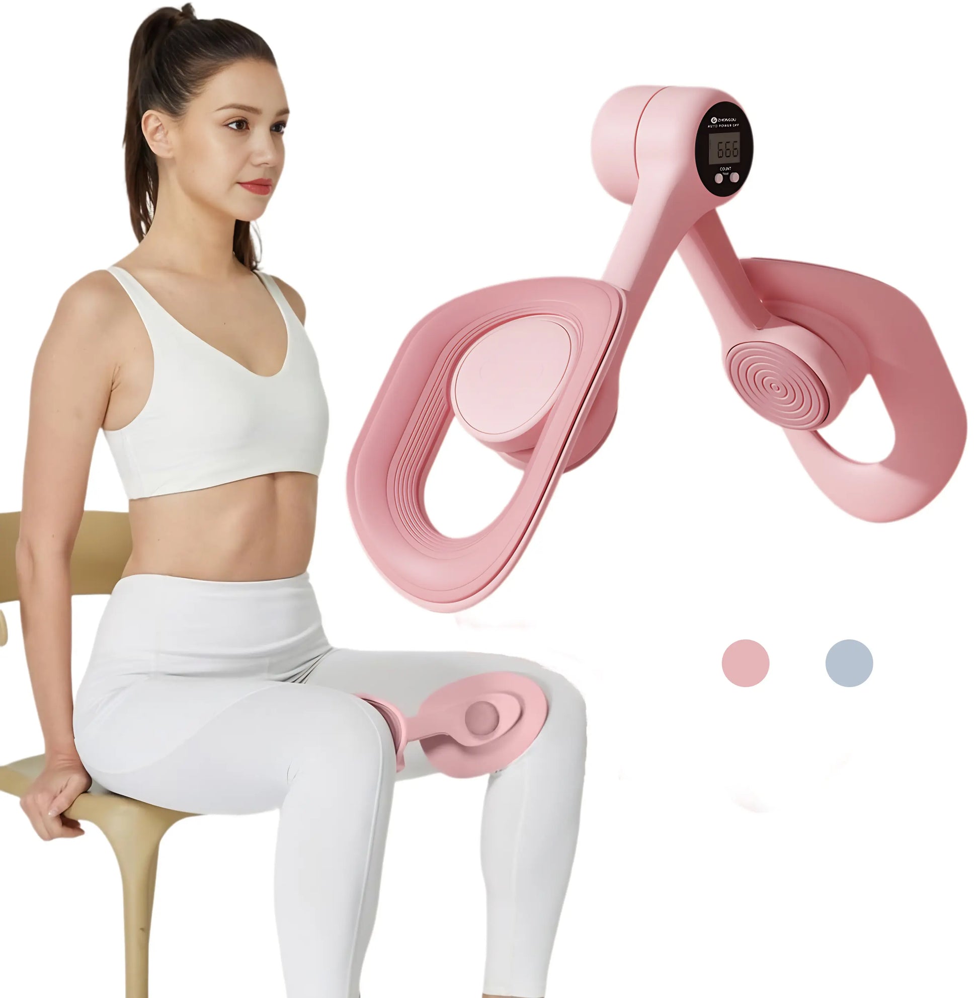 Thigh Exerciser,Home Gym Strength Training Equipment for Leg & Hip & Arm Muscles,Portable Home Fitness Equipment for Daily Workouts,Resistance Trainer for Leg, Hip & Arm Toning